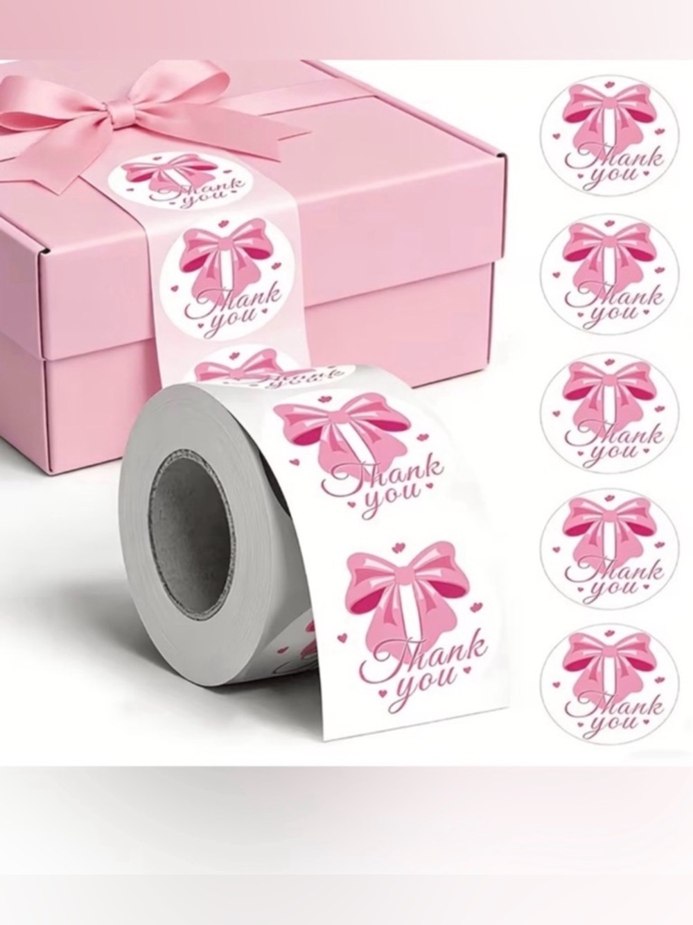 575pc Bundle: 25 L Poly Mailers 12”x15.5”, 25 Gift Bags, 25 cards & 500 Stickers - Picture 14 of 15